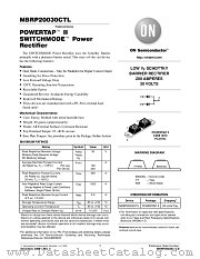 MBRP20030CTL datasheet pdf ON Semiconductor