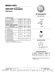 MSD2714AT1 datasheet pdf ON Semiconductor