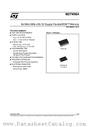 M27W064-100M1 datasheet pdf ST Microelectronics