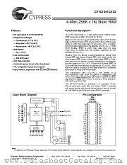 CY7C1041CV33-12ZI datasheet pdf Cypress