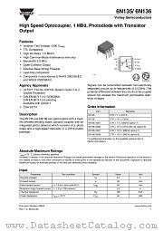 6N135-X007 datasheet pdf Vishay