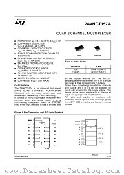 74VHCT157A datasheet pdf ST Microelectronics