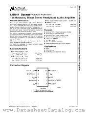 LM4914MHX datasheet pdf National Semiconductor