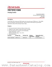 HD74HC1G66 datasheet pdf Renesas