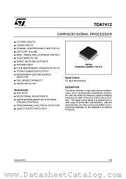 TDA7412 datasheet pdf ST Microelectronics