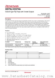 HD74LVC574A datasheet pdf Renesas