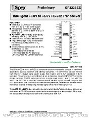 SP3238EECA-L datasheet pdf Sipex Corporation