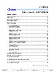 W986432DH-6I datasheet pdf Winbond Electronics