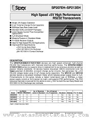 SP213EHCT-L datasheet pdf Sipex Corporation