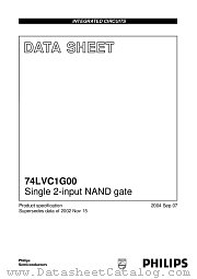 74LVC1G00GM datasheet pdf Philips