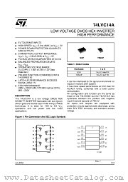 74LVC14A datasheet pdf ST Microelectronics