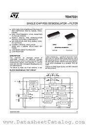 TDA7331DTR datasheet pdf ST Microelectronics