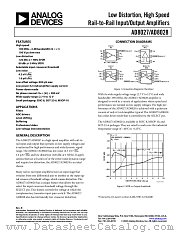 AD8027ARTZ-REEL datasheet pdf Analog Devices