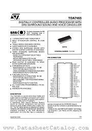 TDA7465$ datasheet pdf ST Microelectronics