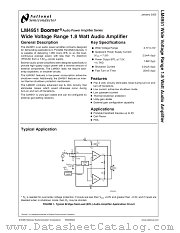 LM4951SDX datasheet pdf National Semiconductor