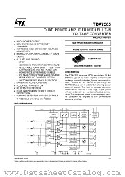 TDA7565 datasheet pdf ST Microelectronics
