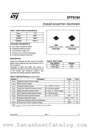STPS160 datasheet pdf ST Microelectronics