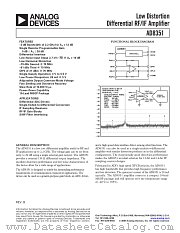AD8351ARM datasheet pdf Analog Devices