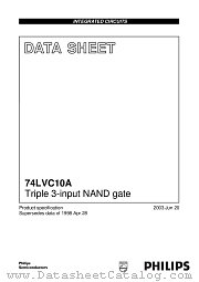 74LVC10ABQ datasheet pdf Philips
