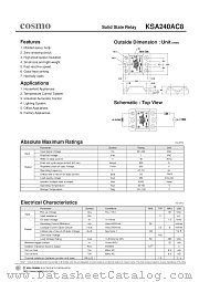 KSA240AC8 datasheet pdf Cosmo Electronics