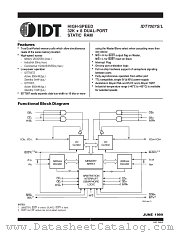 IDT7007L15PF8 datasheet pdf IDT