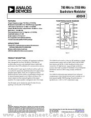 AD8349-EVAL datasheet pdf Analog Devices