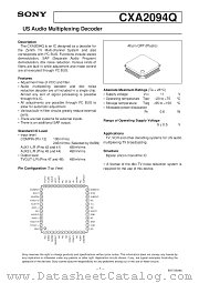 CXA2094Q datasheet pdf SONY