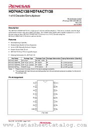 HD74AC138 datasheet pdf Renesas