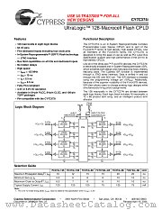 CY7C374I-100AC datasheet pdf Cypress