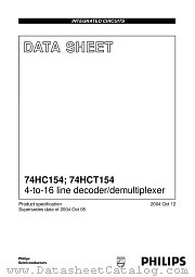 74HCT154PW datasheet pdf Philips
