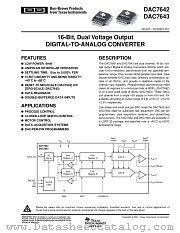 DAC7642VFR datasheet pdf Texas Instruments