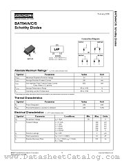 BAT54C_D87Z datasheet pdf Fairchild Semiconductor
