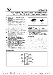 HCF4066 datasheet pdf ST Microelectronics
