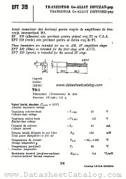 EFT319 datasheet pdf IPRS Baneasa