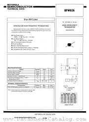 BFW92A datasheet pdf Motorola