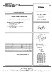 MRF433 datasheet pdf Motorola