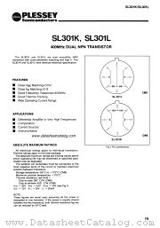 SL301L datasheet pdf PLESSEY Semiconductors