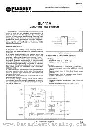 SL441A datasheet pdf PLESSEY Semiconductors