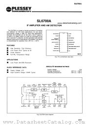SL6700A datasheet pdf PLESSEY Semiconductors