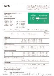 GS112 datasheet pdf RFT