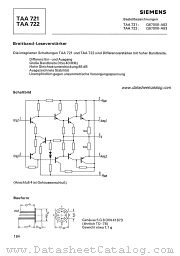 TAA722 datasheet pdf Siemens