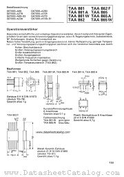 TAA861 datasheet pdf Siemens