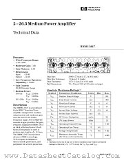 HMMC-5027RF datasheet pdf Agilent (Hewlett-Packard)