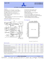 AS7C33256PFD16A-150TQC datasheet pdf Alliance Semiconductor