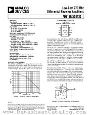 AD8130AR-REEL datasheet pdf Analog Devices
