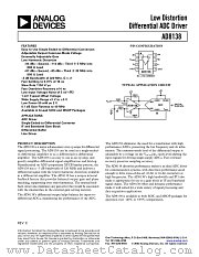 AD8138ARM datasheet pdf Analog Devices