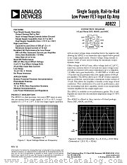 AD822ARM datasheet pdf Analog Devices
