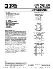 AD8541AKS datasheet pdf Analog Devices