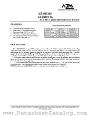 AZ10E116FNR2 datasheet pdf Arizona Microtek