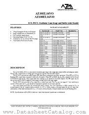 AZ100EL16VOTR1 datasheet pdf Arizona Microtek